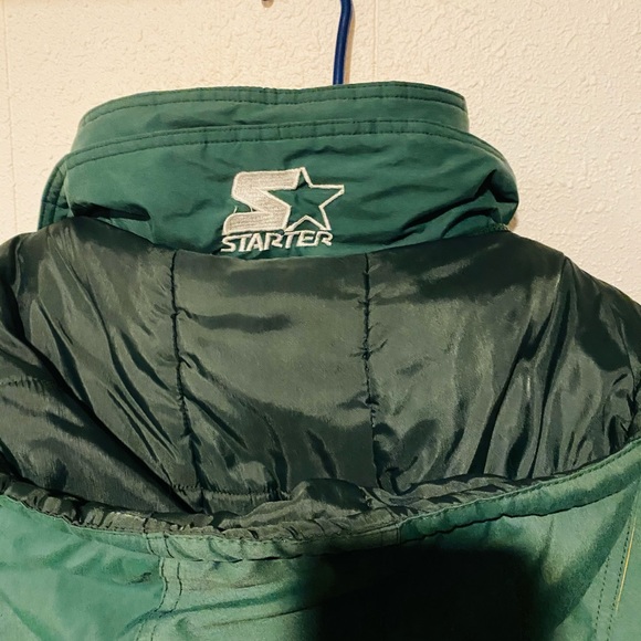 Vintage STARTER Green Bay Packers Long puffer Jacket - Picture 8 of 15